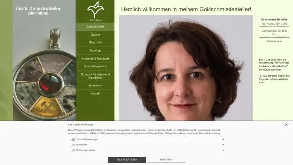 Website Screenshot: Goldschmiedeatelier Pulkrab - Goldschmiede-Atelier Lilli Pulkrab - Linz - Oberösterreich - Date: 2023-06-15 16:02:34