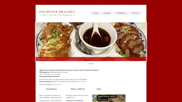 Website Screenshot: China Restaurant Goldener Drachen - Goldener Drachen, Chinarestaurant in 1090 Wien - Date: 2023-06-22 15:11:56
