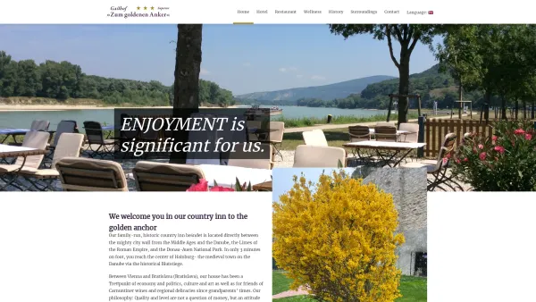 Website Screenshot: Gasthof z goldenen WIR ÜBER UNS - Zum Goldenen Anker – Hainburg an der Donau | Hotel | Restaurant - Date: 2023-06-15 16:02:34