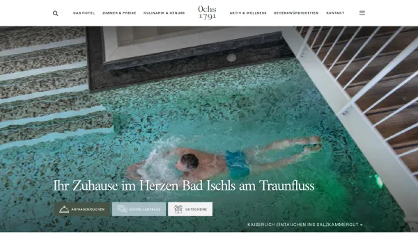 Website Screenshot: Hotel Goldener Ochs - Goldener Ochs in Bad Ischl | 4 Sterne Boutique Hotel im Salzkammergut - Date: 2023-06-22 15:11:57