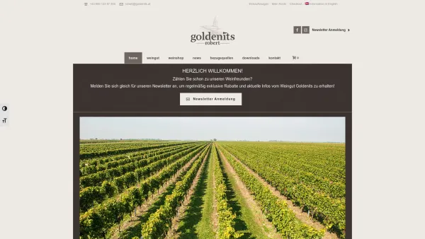 Website Screenshot: Weingut Goldenits Robert - Goldenits – Weine vom Heideboden - Date: 2023-06-22 15:21:08