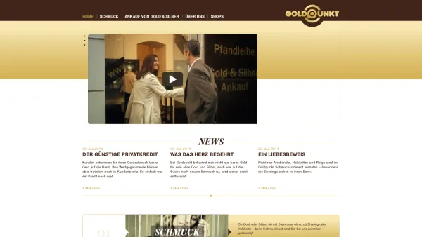 Website Screenshot: Goldpunkt Edelmetall GmbH - Goldpunkt - Klagenfurt, Villach, Graz und Gleisdorf - Date: 2023-06-14 10:40:15