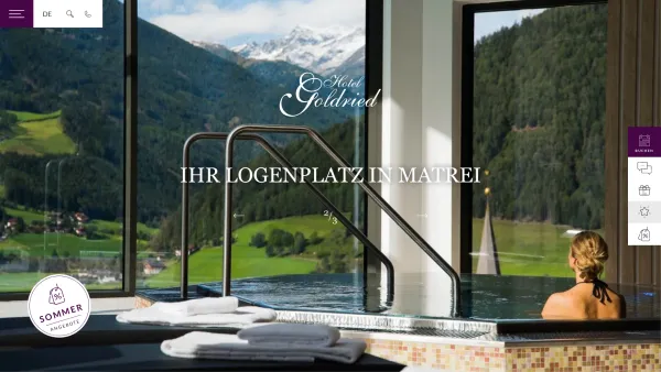 Website Screenshot: Hotel Goldried Goldried AB - Hotel Goldried in Matrei in Osttirol | Urlaub in den hohen Tauern - Date: 2023-06-22 15:21:08