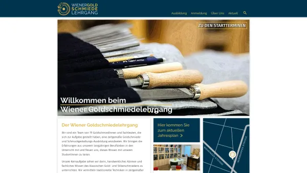 Website Screenshot: Wiener Goldschmiede-Lehrgang - Startseite - Wiener Goldschmiedelehrgang - Date: 2023-06-22 15:21:08