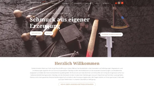 Website Screenshot: Horst Goldschmiede Urban - Goldschmiede Urban Tulln - Anfertigung, Umarbeitung, Reparatur - Date: 2023-06-14 10:47:29