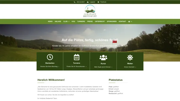 Website Screenshot: Golfplatz Breitenfurt Golfclub Breitenfurt - Startseite - Golfplatz Breitenfurt - Date: 2023-06-14 10:47:29