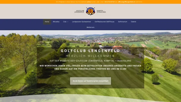 Website Screenshot: Golfclub Lengenfeld - Herzlich Willkommen • Golfclub Lengenfeld, Kamptal - Donauland - Date: 2023-06-15 16:02:34