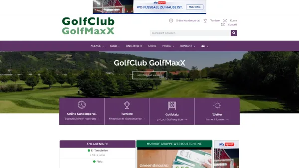 Website Screenshot: GolfRange Tuttenhof GC GolfMaxX GolfCard - Startseite - Golfclub GolfMaxX - Date: 2023-06-22 15:21:08