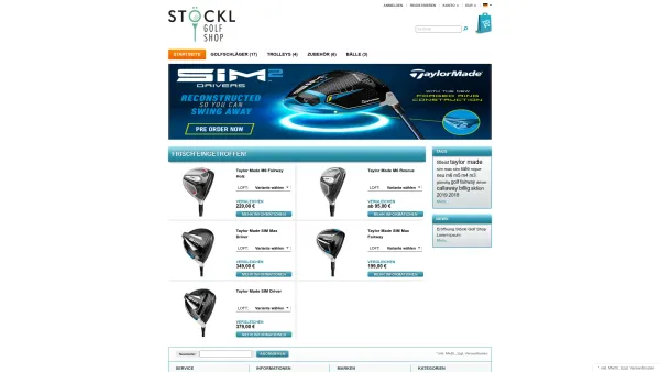 Website Screenshot: Pro Shop Golfservice Handelsagentur Werner Golfservice - Stöckl Golf Shop | Der Onlineshop für Golfartikel und Zubehör - Date: 2023-06-22 15:21:08