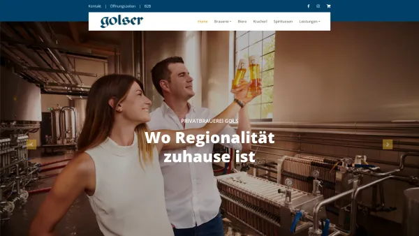Website Screenshot: Pannonia Brauerei Gols GmbH - Golser Bier - Home - Date: 2023-06-14 10:37:58
