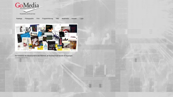 Website Screenshot: GoMedia Internetlösungen - GoMedia Werbeagentur, Kreativität und Know How. - Date: 2023-06-22 15:21:08