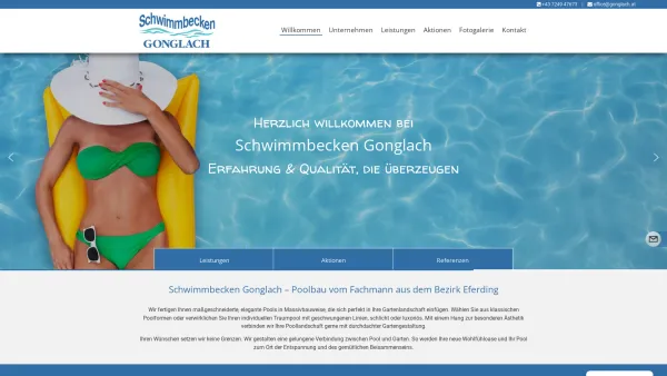 Website Screenshot: Schwimmbecken Gonglach - Gonglach Schwimmbecken - Ihr Partner aus dem Bezirk Eferding - Date: 2023-06-22 15:17:09