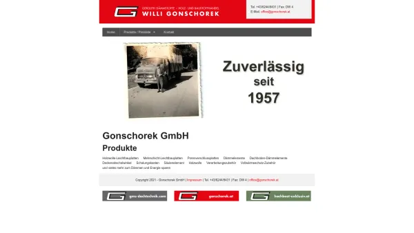 Website Screenshot: Willi Gonschorek - Gonschorek GmbH -gonschorek.at - Date: 2023-06-14 10:40:15