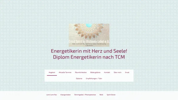 Website Screenshot: Good Spirit by Michaela Lebel e.U. - Diplom Energetikerin - good-spirits Webseite! - Date: 2023-06-22 15:17:09