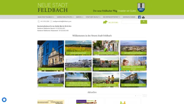 Website Screenshot: Gemeindeamt bei gossendorf.at - Willkommen in der Neuen Stadt Feldbach - Erwarten wir Gutes - Date: 2023-06-22 15:01:48