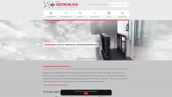 Website Screenshot: Karl Gotschlich Gesellschaft GOTSCHLICH Drehsperrensysteme aller Art - Home ••• GOTSCHLICH – Drehsperren und Drehkreuze - Date: 2023-06-22 15:01:48