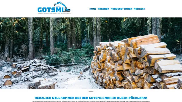 Website Screenshot: Bagger und Forstunternehmen Martin Gotsmi - GOTSMI GmbH | Klein-Pöchlarn | Bagger-Arbeiten, Erdbau, Gartengestaltung - Date: 2023-06-22 15:01:48