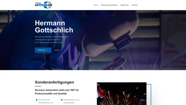 Website Screenshot: ICNET - Hermann Gottschlich – Mechanische Werkstatt • IWT Schweißtechniker - Date: 2023-06-22 15:01:48