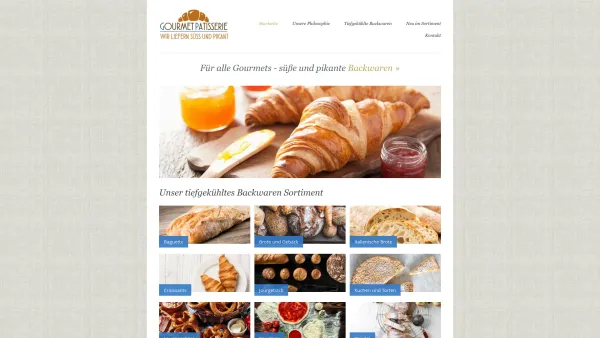 Website Screenshot: Gourmet Patisserie - Startseite - Gourmet Patisserie - Ihr Lieferant für tiefgekühlte Produkte - Date: 2023-06-15 16:02:34