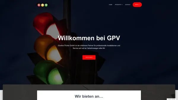 Website Screenshot: GPV - Günther Pichler GmbH - Home - Günther Pichler GmbH - Energie- und Verkehrstechnik - Date: 2023-06-22 15:01:48