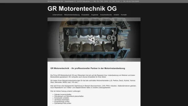 Website Screenshot: G&R Motorentechnik KG - GR Motorentechnik - Date: 2023-06-22 15:01:48