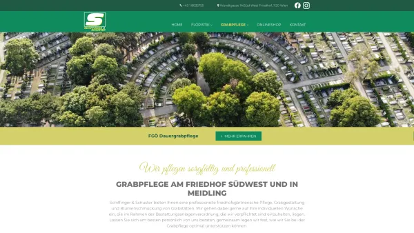 Website Screenshot: Schiffinger & Schuster - Grabpflege | Schiffinger & Schuster in 1120 Wien - Date: 2023-06-14 16:35:38