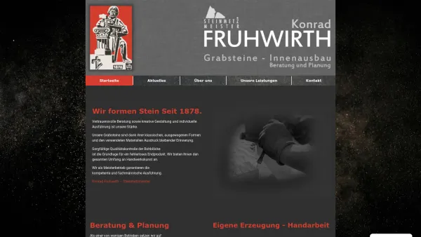 Website Screenshot: Konrad Index - Konrad Fruhwirth Steinmetzmeister | Startseite - Konrad Fruhwirth Steinmetzmeister e.U. - Date: 2023-06-22 15:01:48