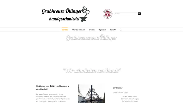 Website Screenshot: www.grabkreuz.co.at - Grabkreuze Öllinger - "Handgeschmiedet" - Grabkreuze Öllinger - Date: 2023-06-15 16:02:34