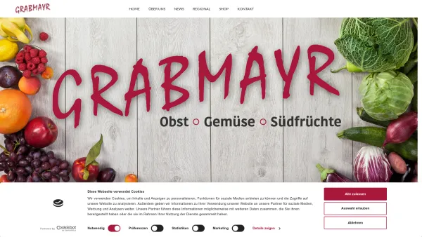 Website Screenshot: Grabmayr Obst, Gemüse und Südfrüchte - Home | Grabmayr Obst und Gemüse - Date: 2023-06-22 15:01:48
