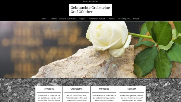 Website Screenshot: Graf Günther Grabsteine - Home - Gebrauchte Grabsteine - Graf Günther - Date: 2023-06-15 16:02:34