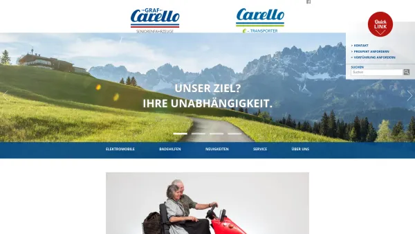 Website Screenshot: S. Graf Carello Elektrofahrzeuge Erzeugungs und Vertriebs gesellschaft Graf Carello - Seniorenfahrzeuge » Neu- & Gebrauchtfahrzeuge | Graf Carello - Date: 2023-06-15 16:02:34
