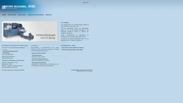 Website Screenshot: Georg Schandl Grafische Maschinen - Grafische Maschinen Georg Schandl. Vertriebs- und Servicepartner von c.p. bourg: Home - Date: 2023-06-22 15:01:46