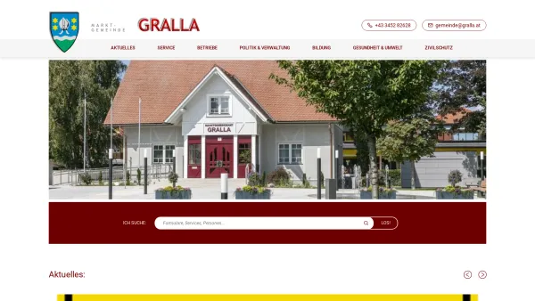 Website Screenshot: Gemeinde Gralla - Startseite - Marktgemeinde Gralla - Date: 2023-06-22 15:16:28