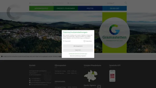 Website Screenshot: Gemeindeamt Gramastetten RiS-Kommunal - Gramastetten - GEM2GO WEB - Startseite - Date: 2023-06-22 15:15:51