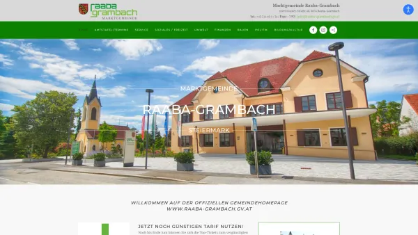 Website Screenshot: Gemeinde Grambach - Marktgemeinde Raaba-Grambach - Date: 2023-06-22 15:15:51