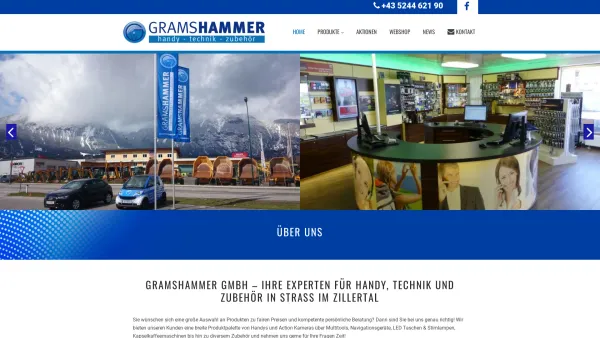 Website Screenshot: Gramshammer GmbH handy-technik-zubehör - Gramshammer GmbH - Handy, Technik & Zubehör in Strass im Zillertal - Date: 2023-06-22 15:15:51