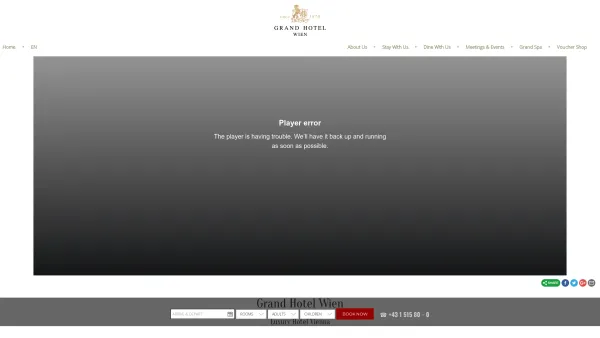 Website Screenshot: Grand Hotel Gesellschaft JJW Hotels - Grand Hotel Wien | Luxury Hotel in Vienna, Austria - Date: 2023-06-22 15:12:00