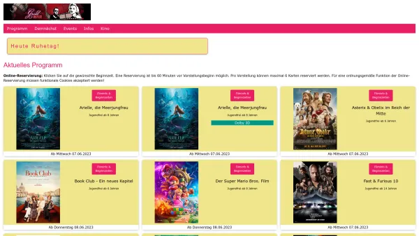 Website Screenshot: Grand Movie Kinoerlebnis Neunkirchen - Grand Movie Neunkirchen - Home - Date: 2023-06-14 10:37:38