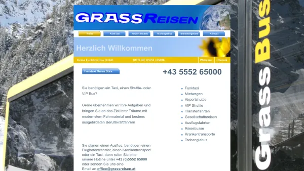 Website Screenshot: Funk-Taxi Grassreisen - GrassBus Funktaxi - Date: 2023-06-22 15:12:00