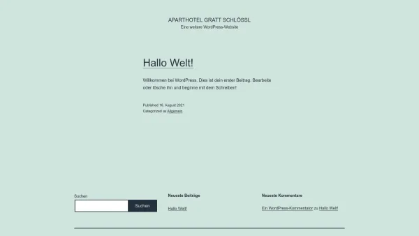 Website Screenshot: Aparthotel Gratt Schlössl - Aparthotel Gratt Schlössl – Eine weitere WordPress-Website - Date: 2023-06-22 15:12:00