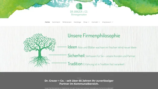 Website Screenshot: Dr. Grazer + Co, Büroorganisationssysteme, Gertraud Mühle-Krinninger - Dr. Grazer + Co., Büroorganisation - Date: 2023-06-22 15:12:00