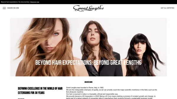 Website Screenshot: Great Lengths 100% human natural hair extensions - Great Lengths Hair Extensions - Date: 2023-06-22 15:12:00