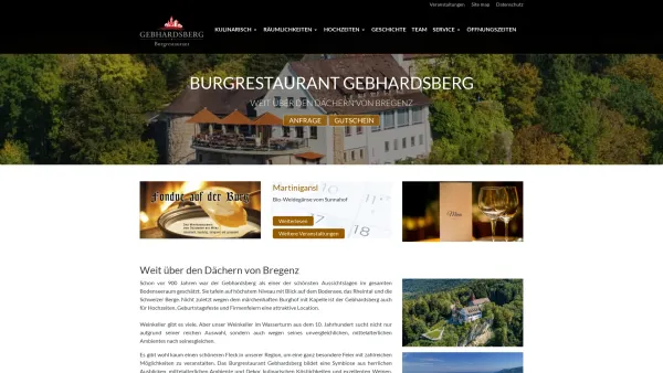 Website Screenshot: Gasthof Greber das Leben genießen - Home: Burgrestaurant Gebhardsberg - Date: 2023-06-22 15:12:00