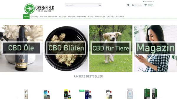 Website Screenshot: BHG Greenfield GmbH Greenfield Shop - Premium CBD Öle von Greenfield kaufen | CBD Shop Online | Greenfield Shop - Date: 2023-06-15 16:02:34