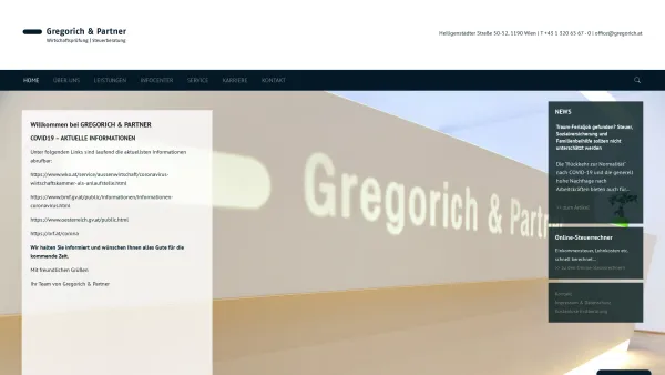Website Screenshot: Gregorich Partner GmbH Wirtschaftsprüfungs uns Steuerberatungsgesellschaft - Gregorich & Partner GmbH - Date: 2023-06-22 15:01:52