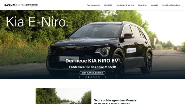 Website Screenshot: Autohaus Greinecker - Ihr KIA Autohaus in Wels - Date: 2023-06-22 15:01:52