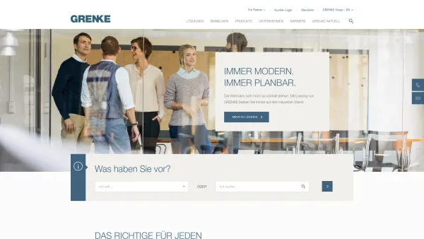 Website Screenshot: GRENKELEASING AG Ihr Leasing-Spezialist - Leasing mit GRENKE – Schnell, einfach, persönlich - Date: 2023-06-22 15:01:52