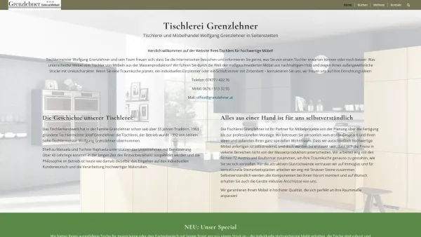 Website Screenshot: Grenzlehner Hier entsteht Kürzedievon - Tischlerei Grenzlehner - Date: 2023-06-22 15:01:52