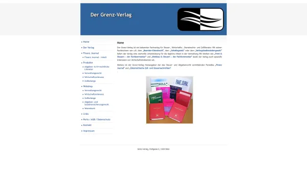 Website Screenshot: Der Grenz-Verlag Titelseite - Der Grenz-Verlag - Date: 2023-06-22 15:01:52