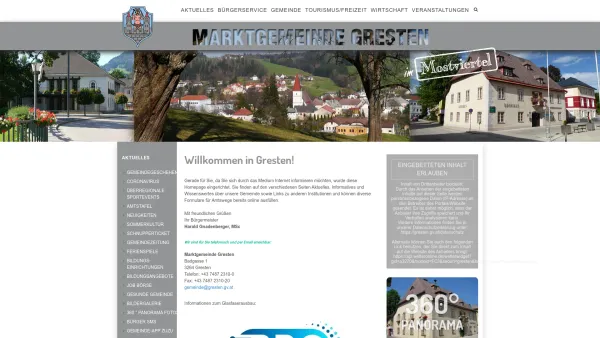Website Screenshot: Gemeindeamt Markt Gresten - Aktuelles | Gemeinde Gresten Markt - Date: 2023-06-22 15:01:52